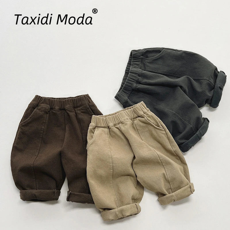 Kids Winter Pants - Thin Fleece Spliced