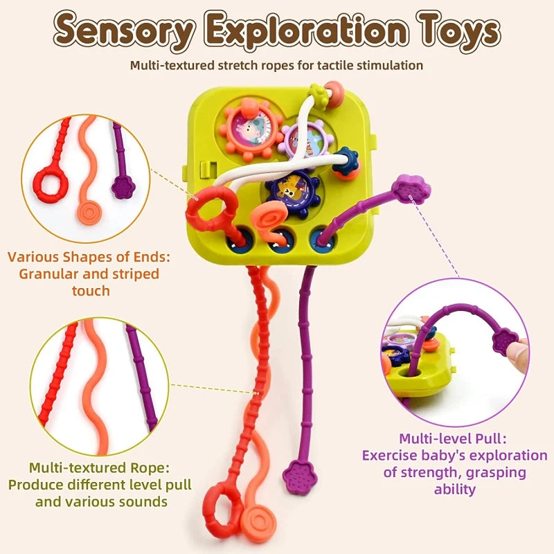 Montessori Sensory Cube - 7-in-1 Baby Activity Toy