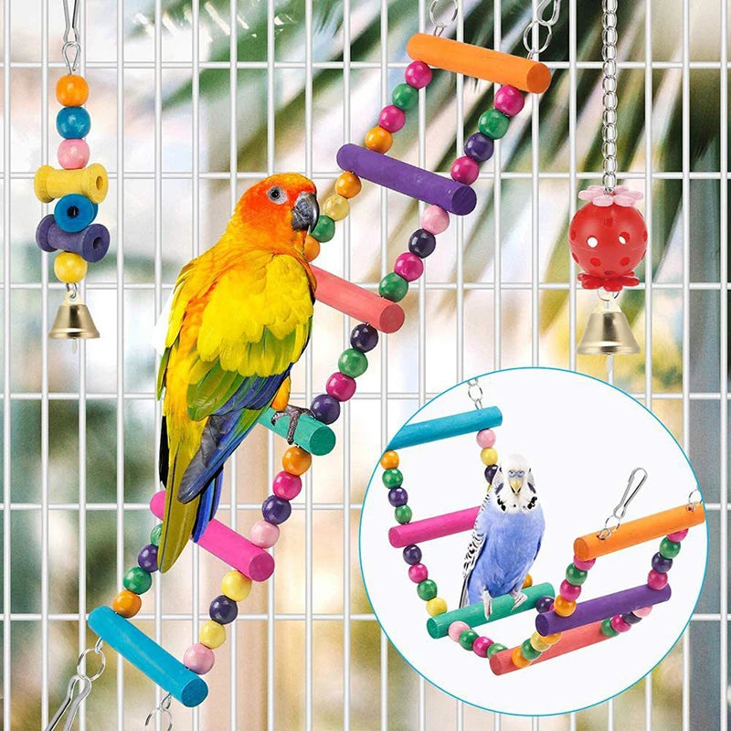 11pcs Parrot Bird Cage Toys