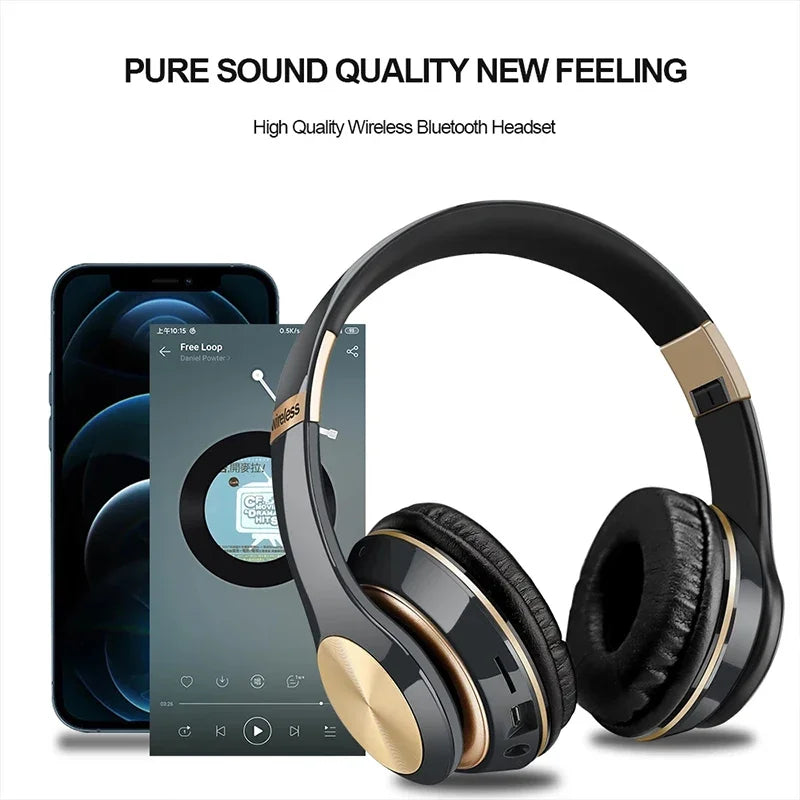 T5 Bluetooth Over Ear Gamer Music Headphones -