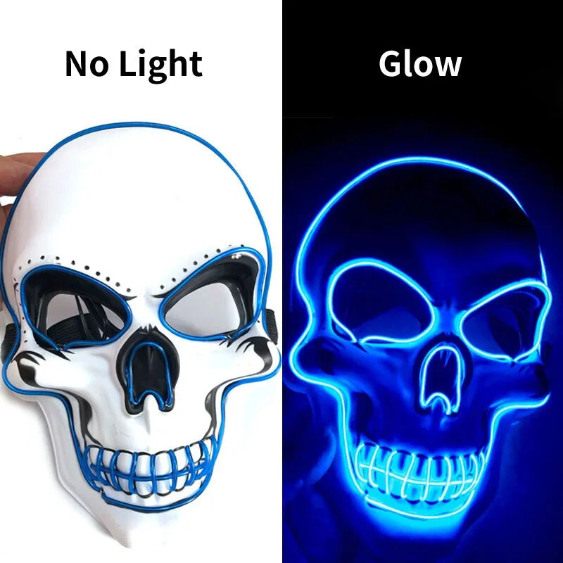 LED Halloween Skull Mask