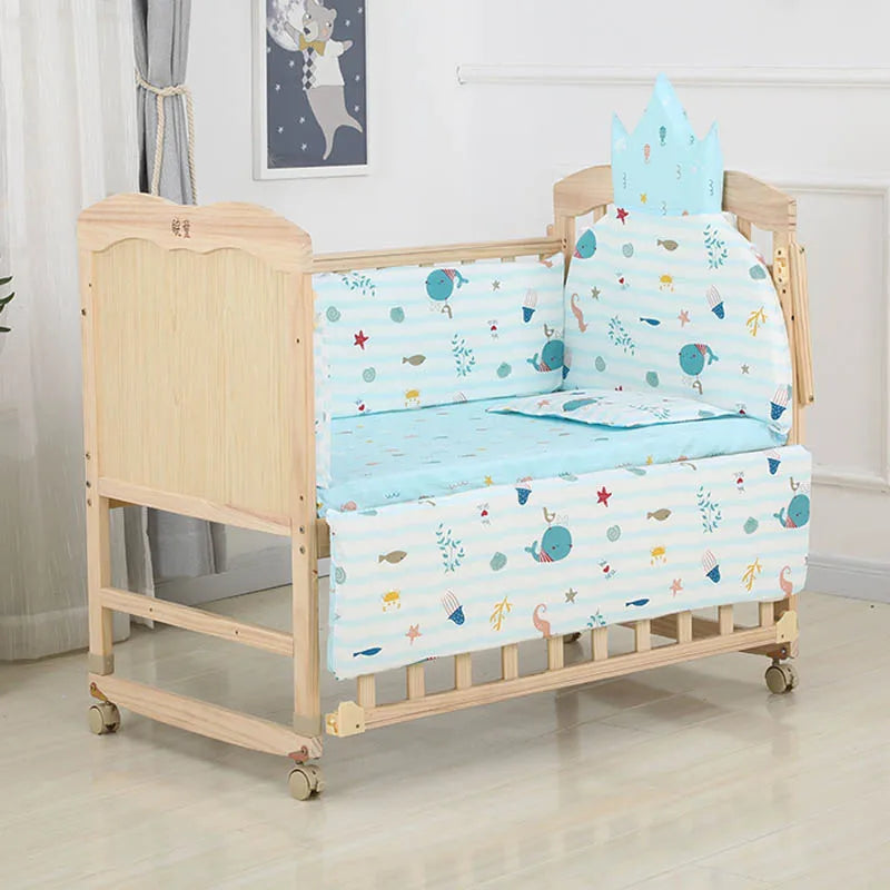 Soft Cotton Baby Crib Bumper Set