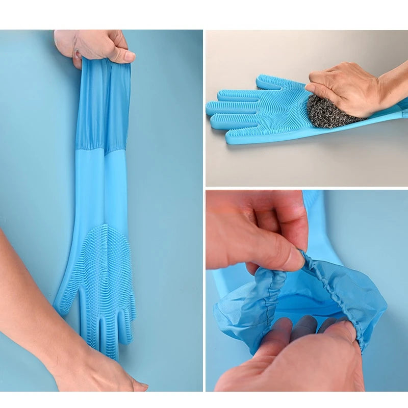 Silicone Pet Grooming Cleaning Gloves