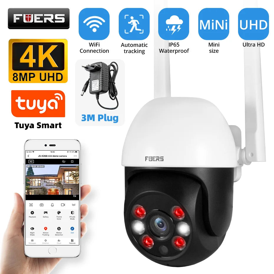 Fuers 5MP 8MP 10MP Outdoor Security Camera