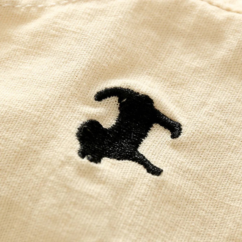 Embroidered Dog Sports Shorts for Boys