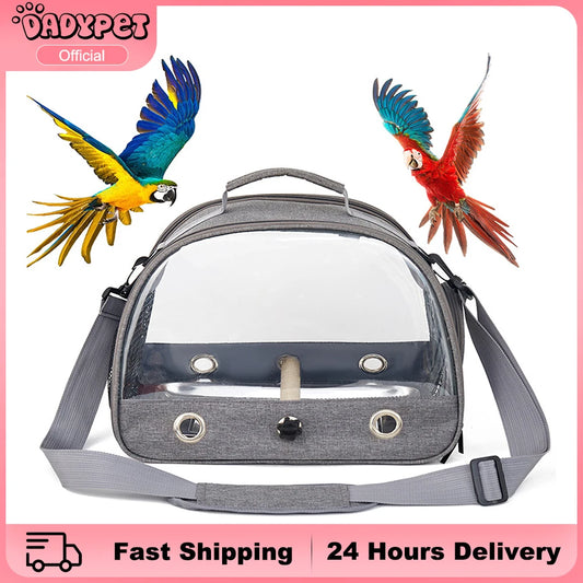 Portable Parrot Carrier Bag with Perch