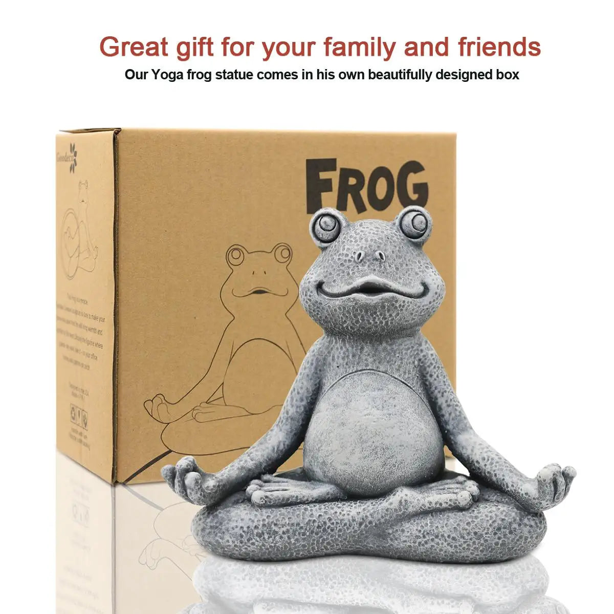 Mini Meditating Frog Garden Statue