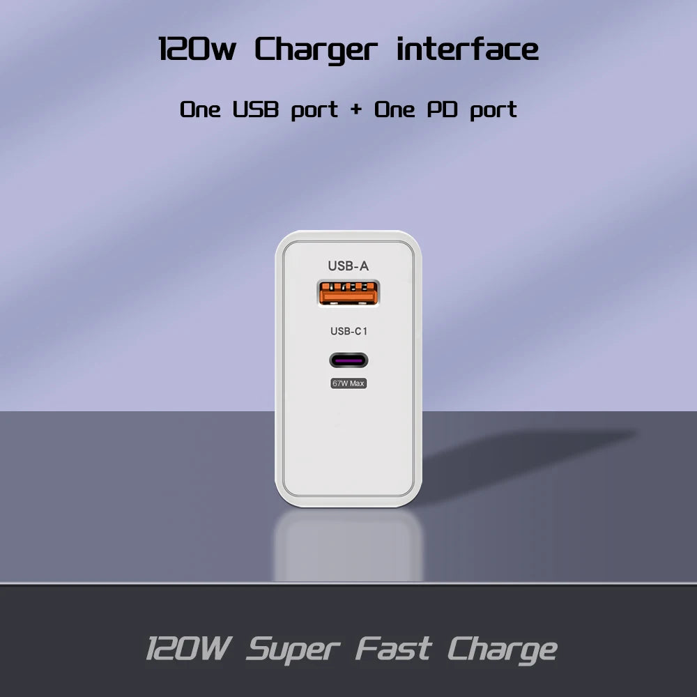 120W Fast Charger USB Type C PD Cable