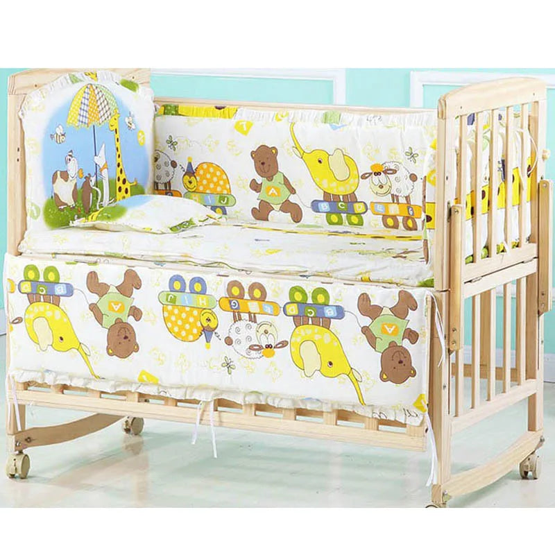 Soft Cotton Baby Crib Bumper Set