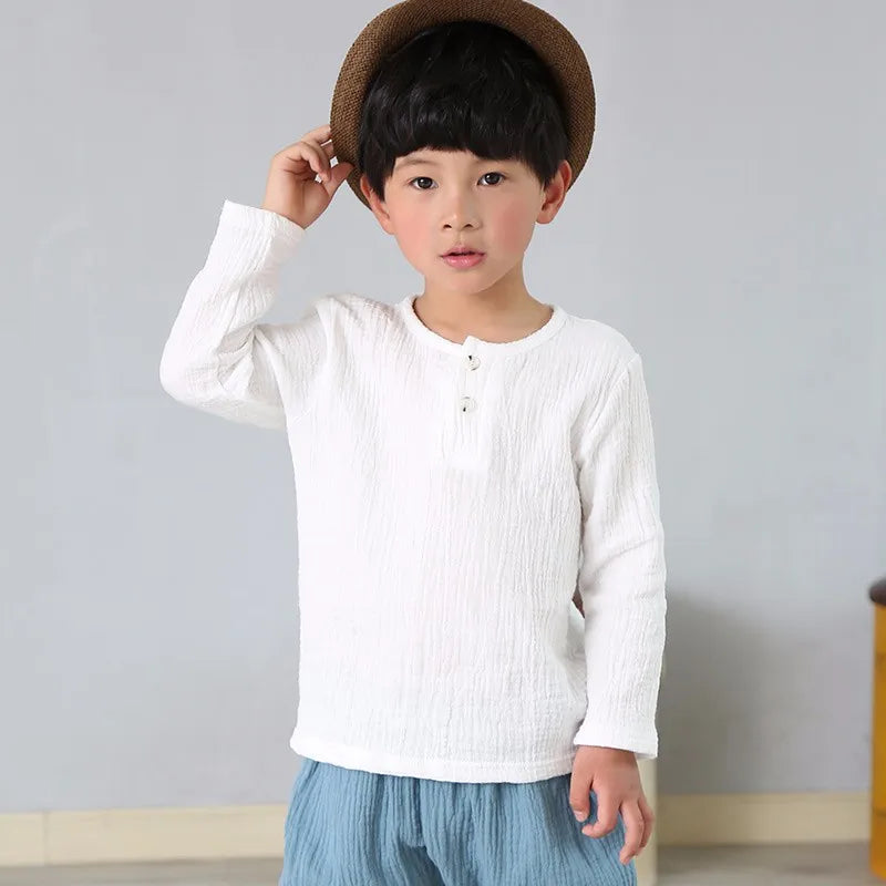 Summer Fashion Kids Linen T-Shirt