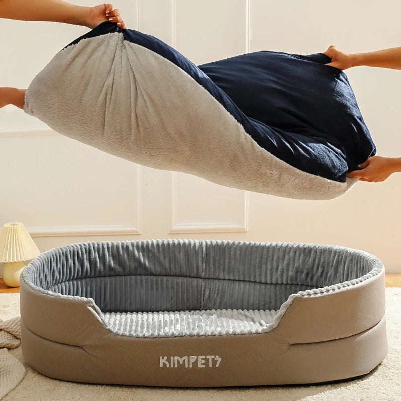 Kimpets Plush Dog Bed | Soft & Comfy Pet Sofa