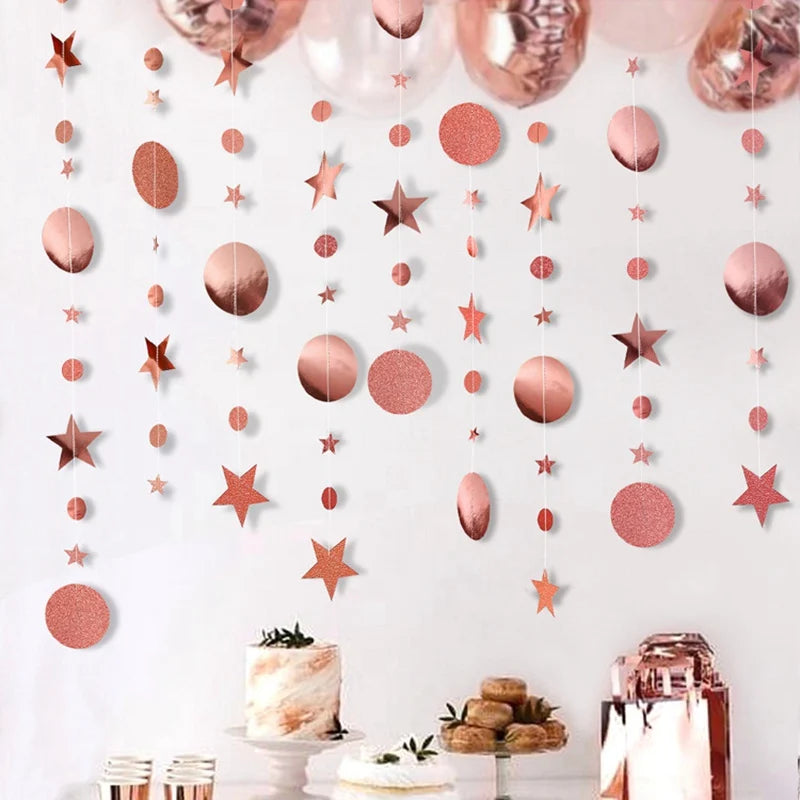 Rose Gold Balloons Set & Confetti