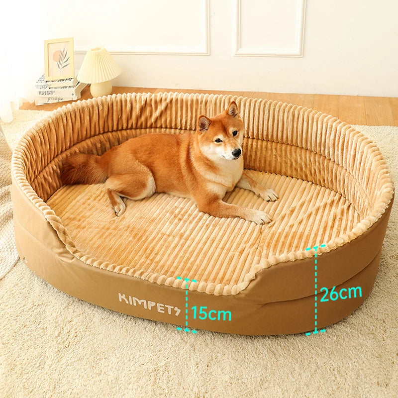 Kimpets Plush Dog Bed | Soft & Comfy Pet Sofa