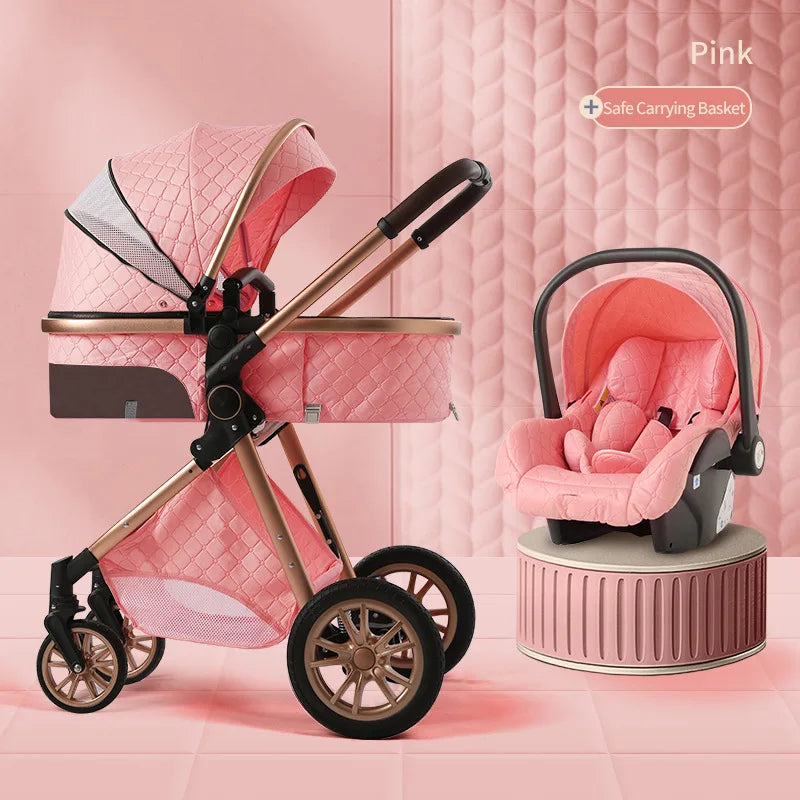 Luxury 3-in-1 Baby Stroller - Portable & Foldable