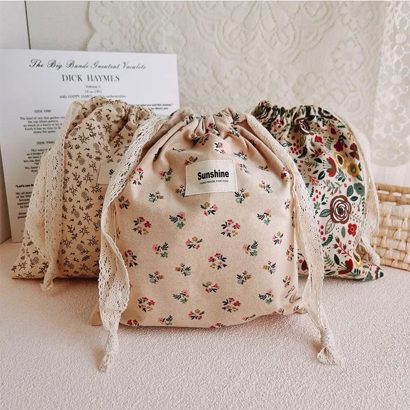 Cotton Nappy Changing Bags With Floral Print