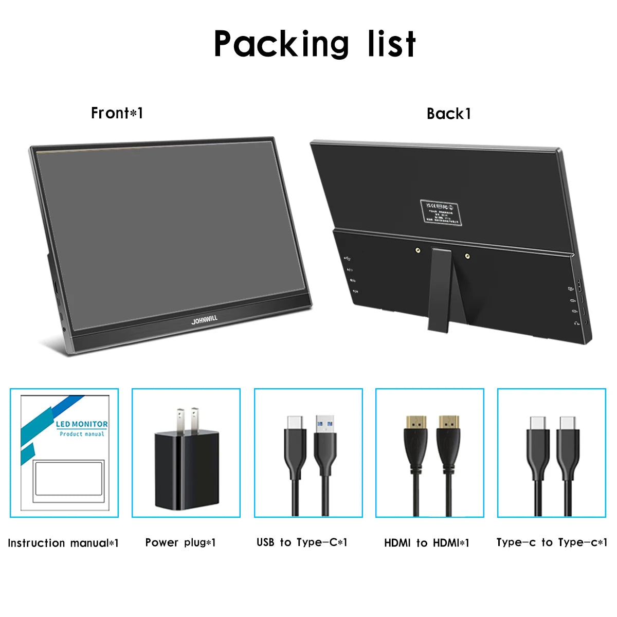 15.6-Inch 1920X1080P IPS Portable Monitor