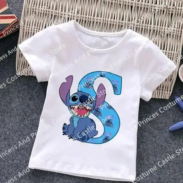 Stitch Letter ABCD Kid's T-Shirt