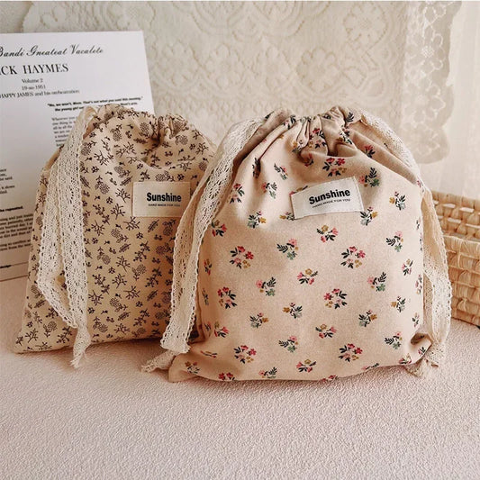 Cotton Nappy Changing Bags With Floral Print