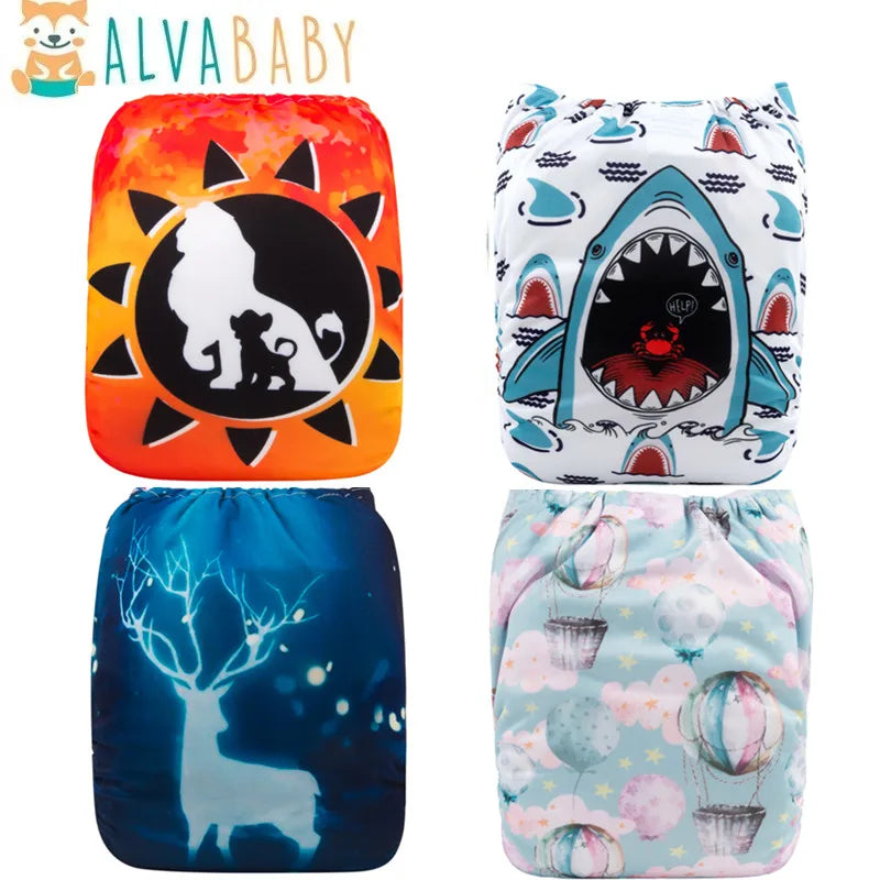 ALVABABY Baby Cloth Nappies with Microfiber Insert