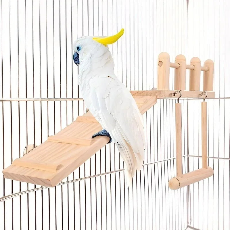 Pet Parrot Cage Toys Set