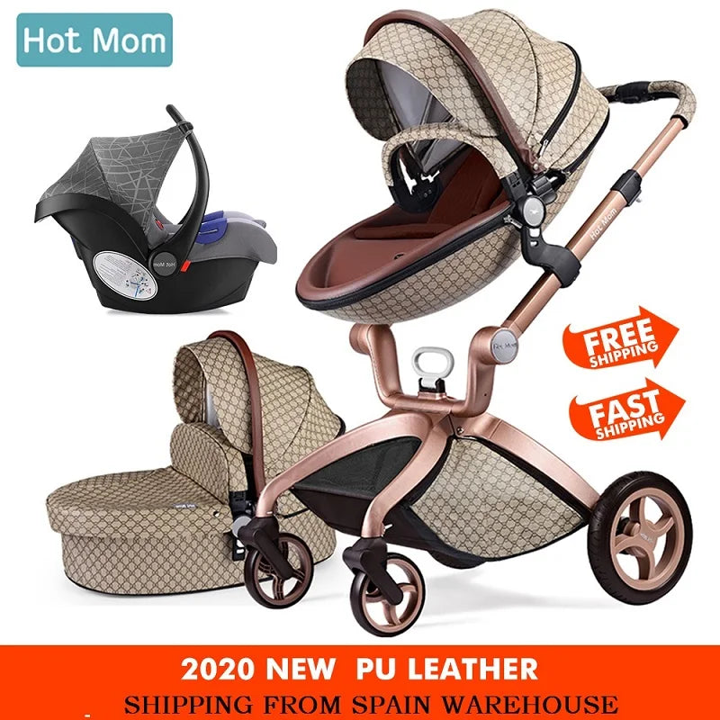 Hot Mom 3-in-1 High Land-scape Stroller