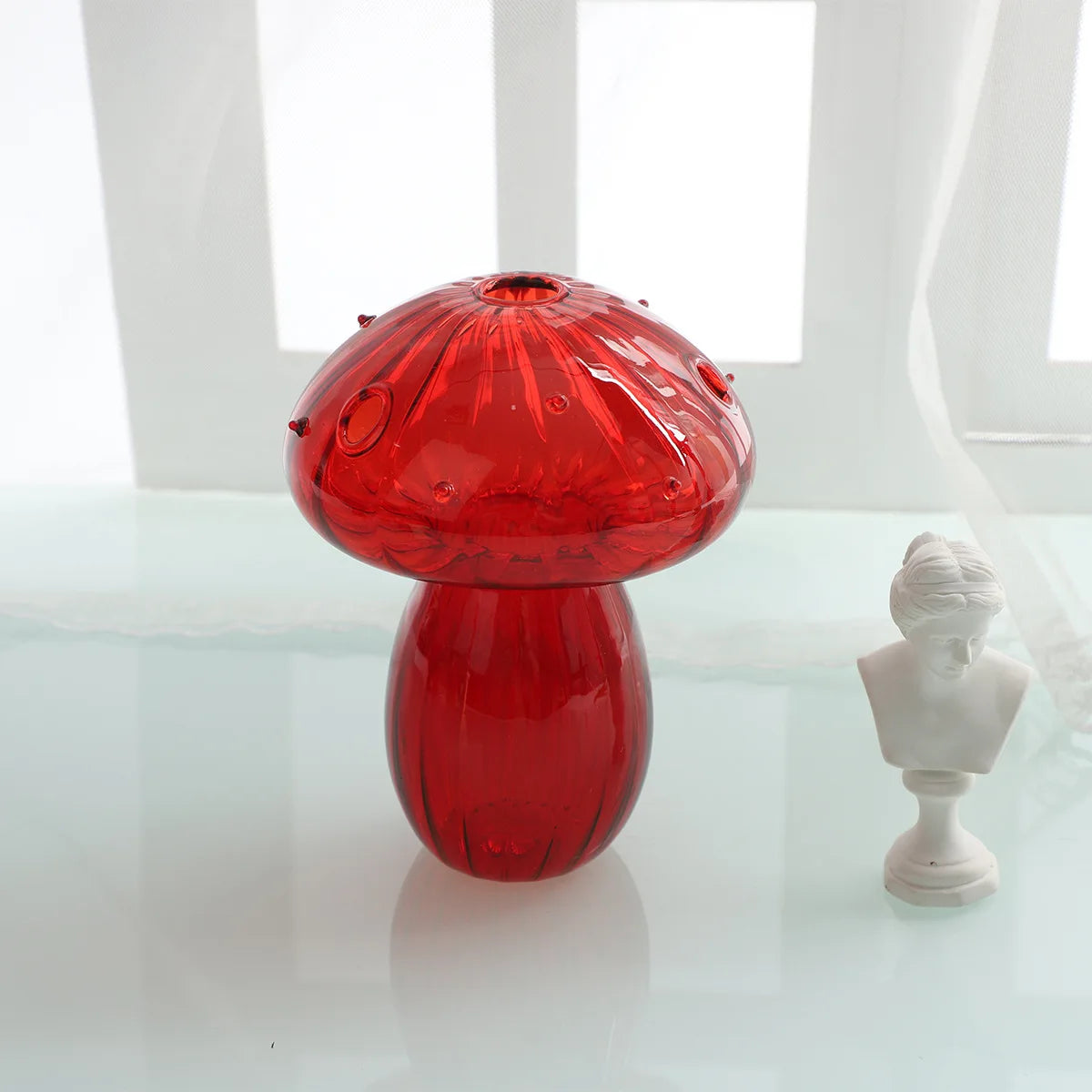 5-Pc Colored Mushroom Glass Vase Set