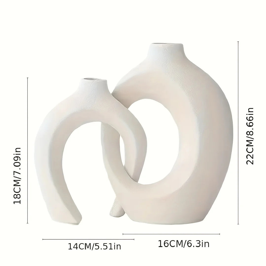 Modern Ceramic Vase Set - Nordic Boho Style