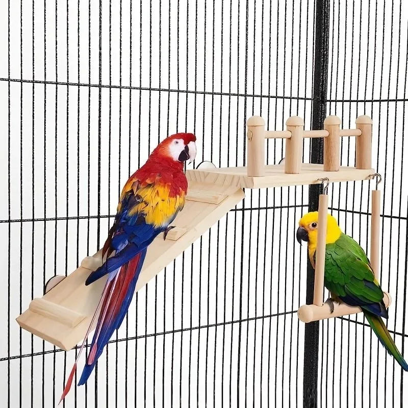 Pet Parrot Cage Toys Set