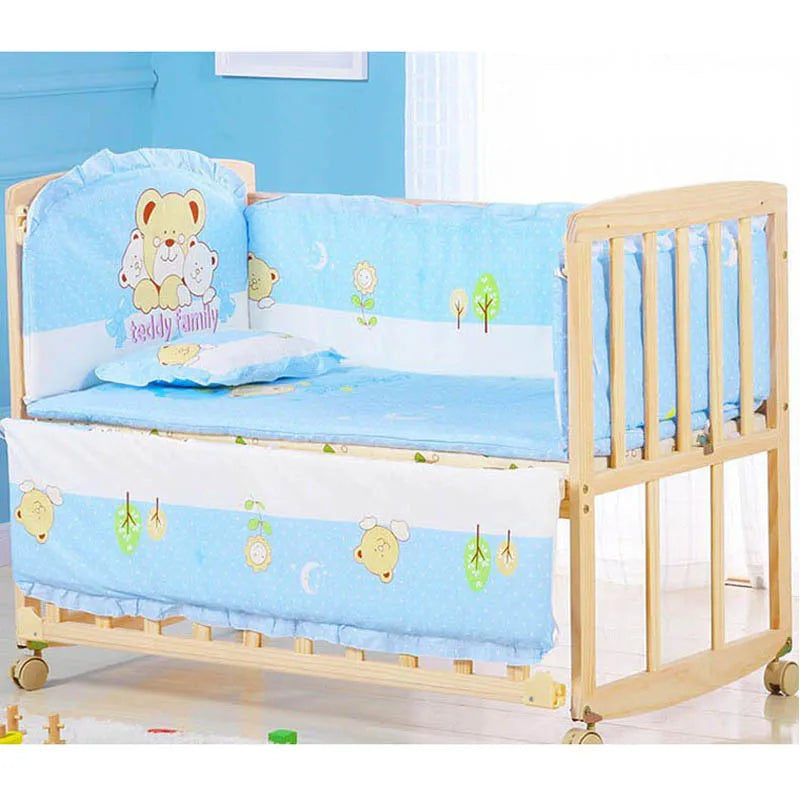 Soft Cotton Baby Crib Bumper Set