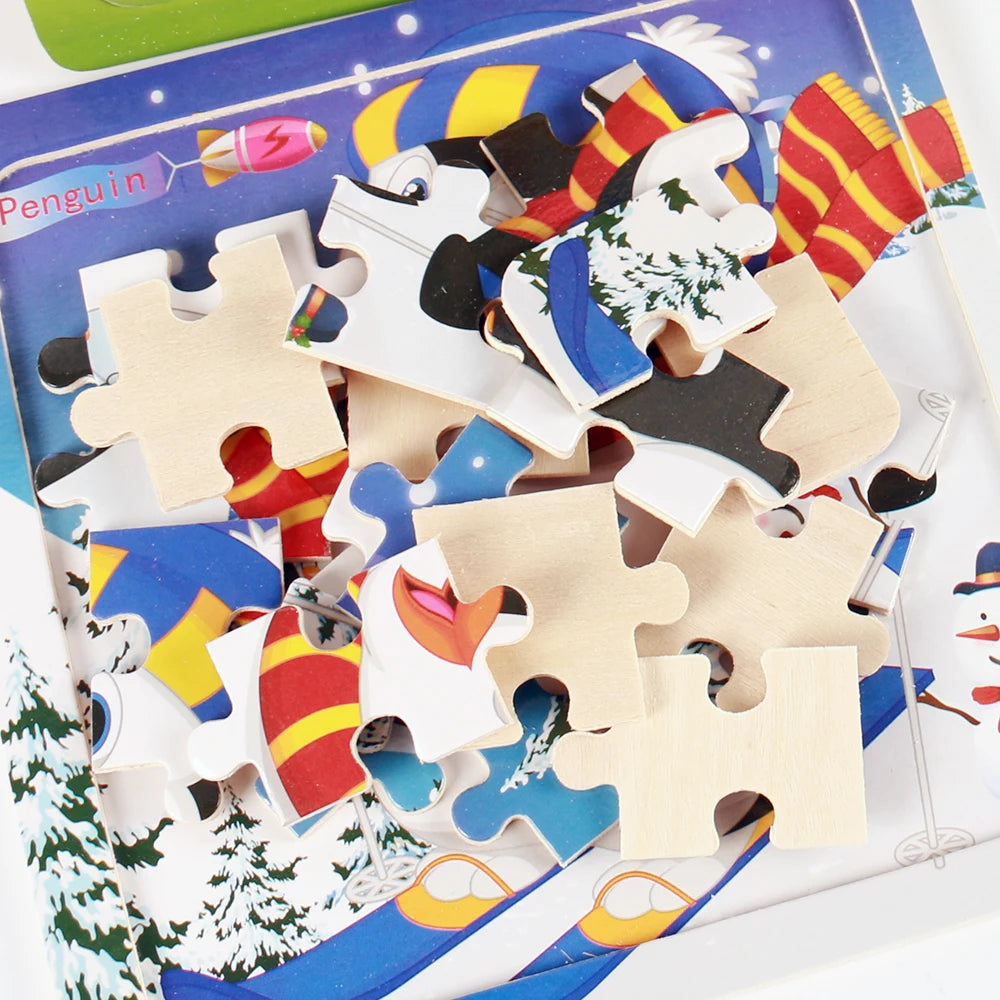 Educational Cartoon Animal Puzzle