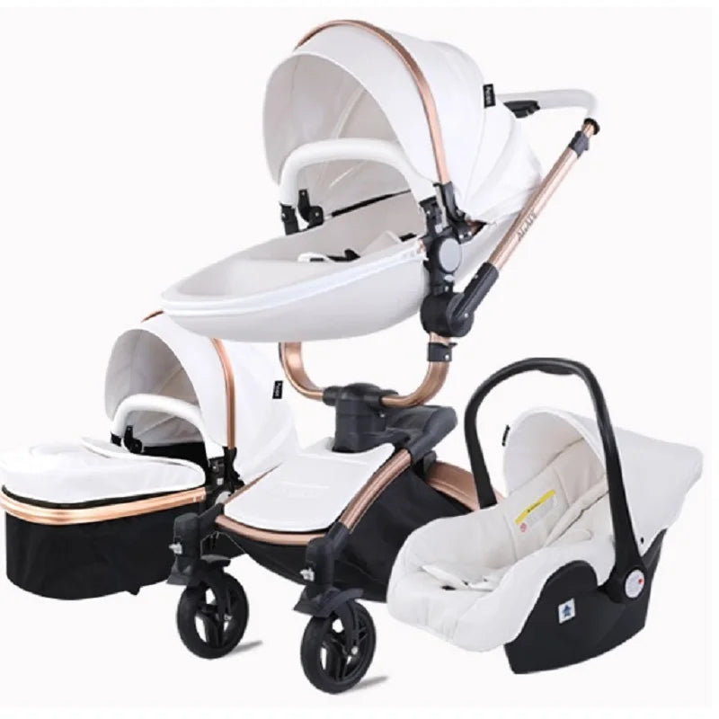 3-in-1 High Landscape Baby Stroller