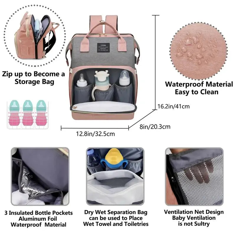 Mommy Baby Nappy Changing Bags Backpack