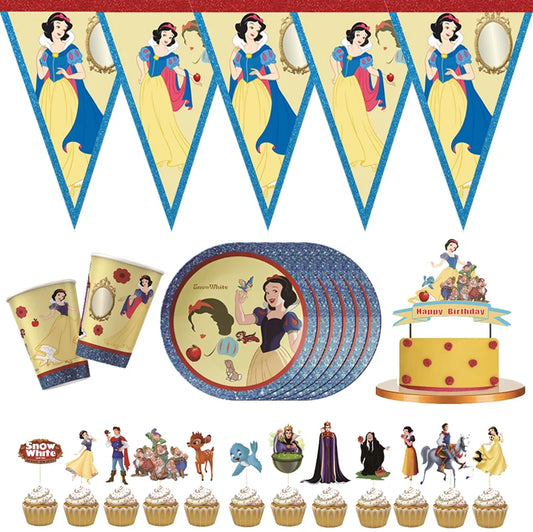 Snow White Princess Birthday Banner