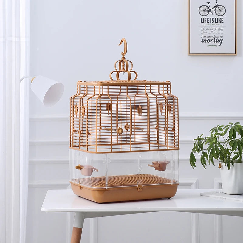 Luxury Feeder Bird Cage - Large Portable Design