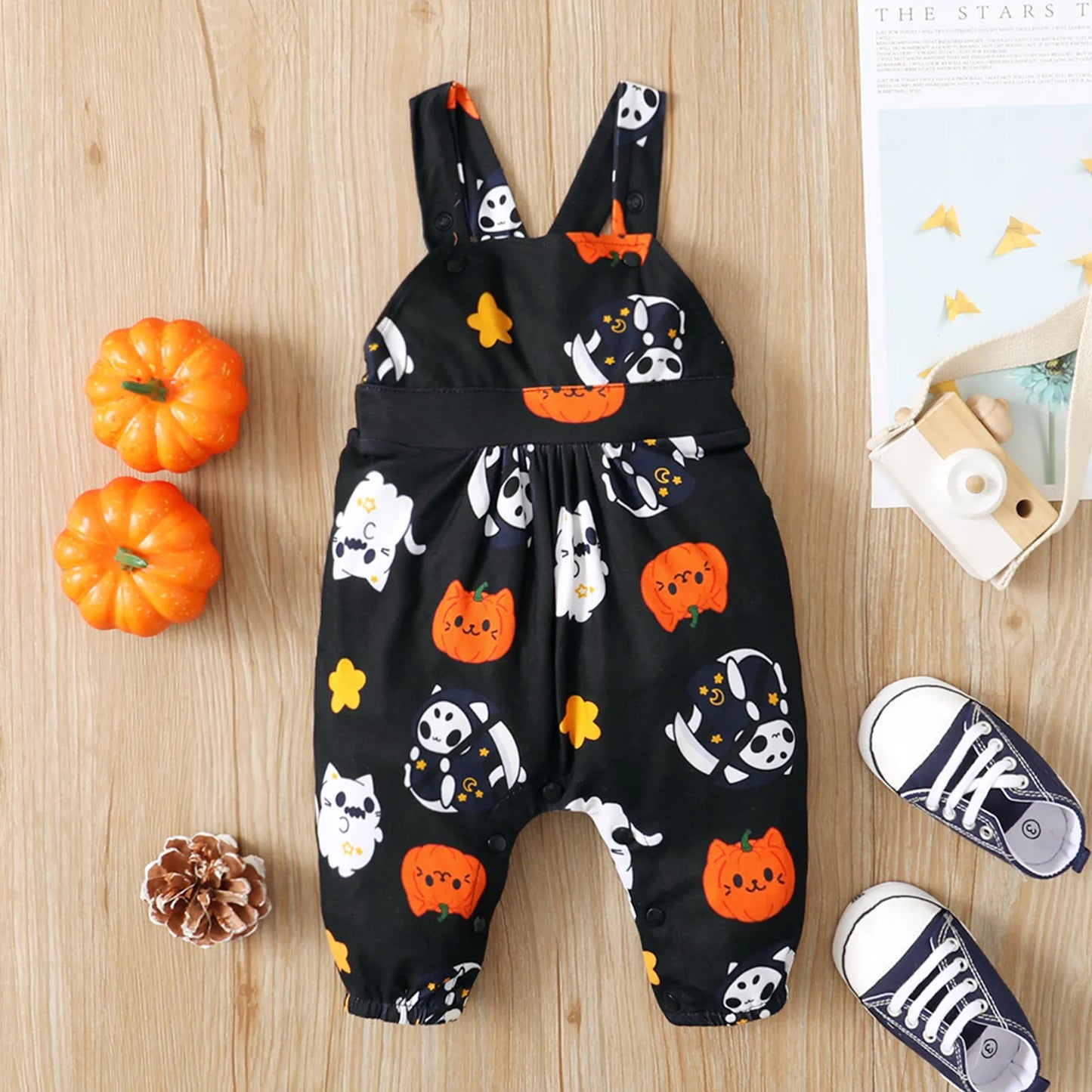 Halloween Cartoon Romper Jumpsuit