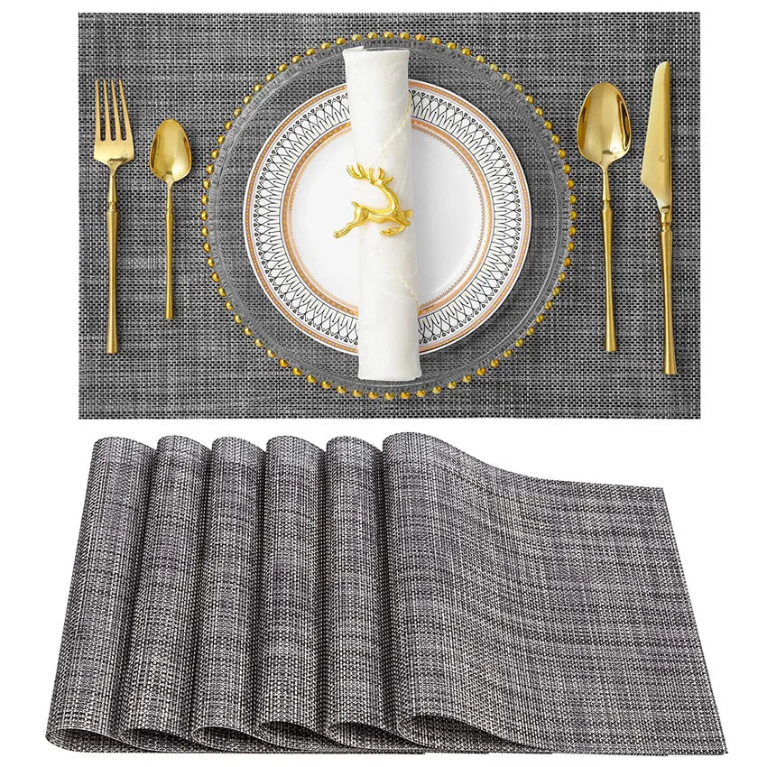 Luxury Bamboo Weaving Placemats Set