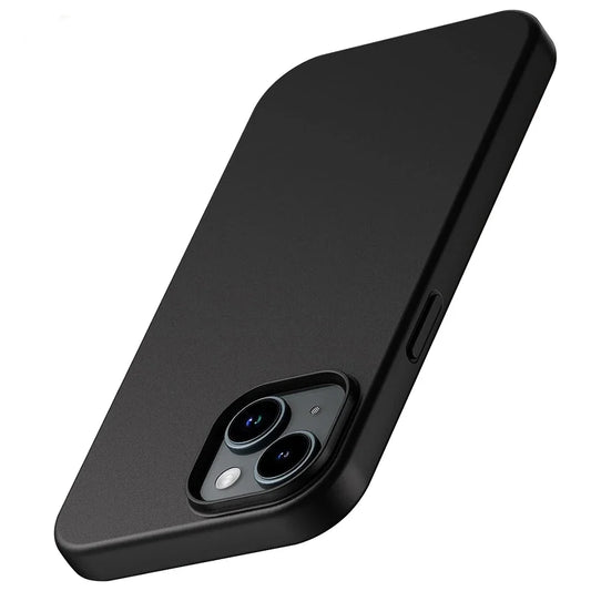 Luxury Matte Silicone iPhone Case - Ultra Thin Solid Black