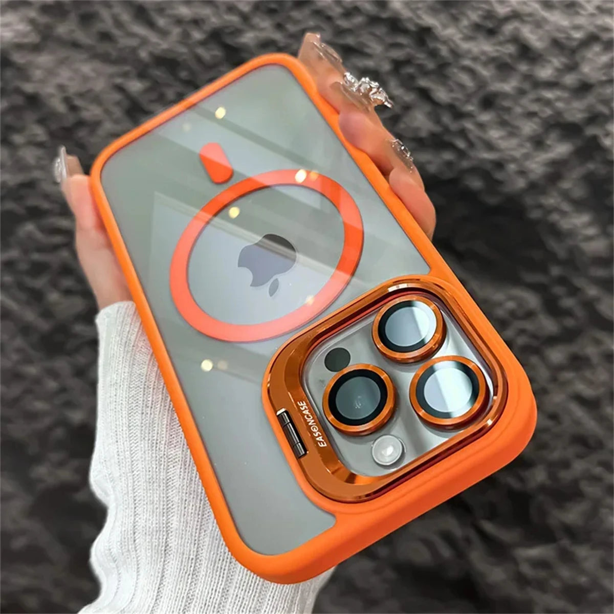 Luxury Magnetic Phone Case with Glass Lens Protection