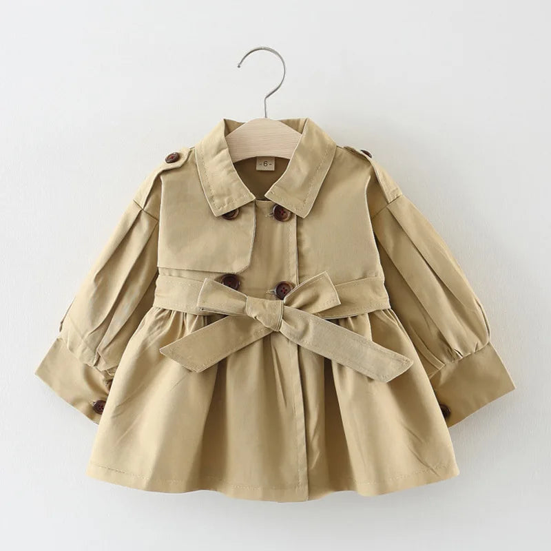 Baby Girls Casual Fashion Windbreaker Coat