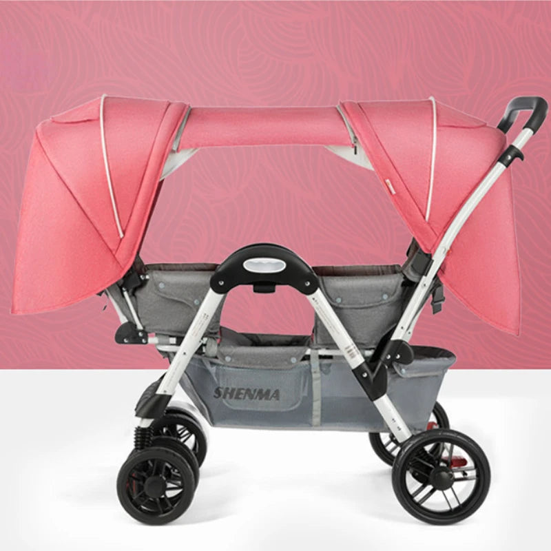 Portable Twin Baby Stroller - Comfort Guaranteed