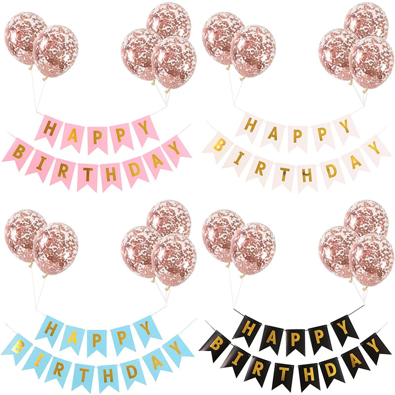 Rose Gold Party Decoration Set