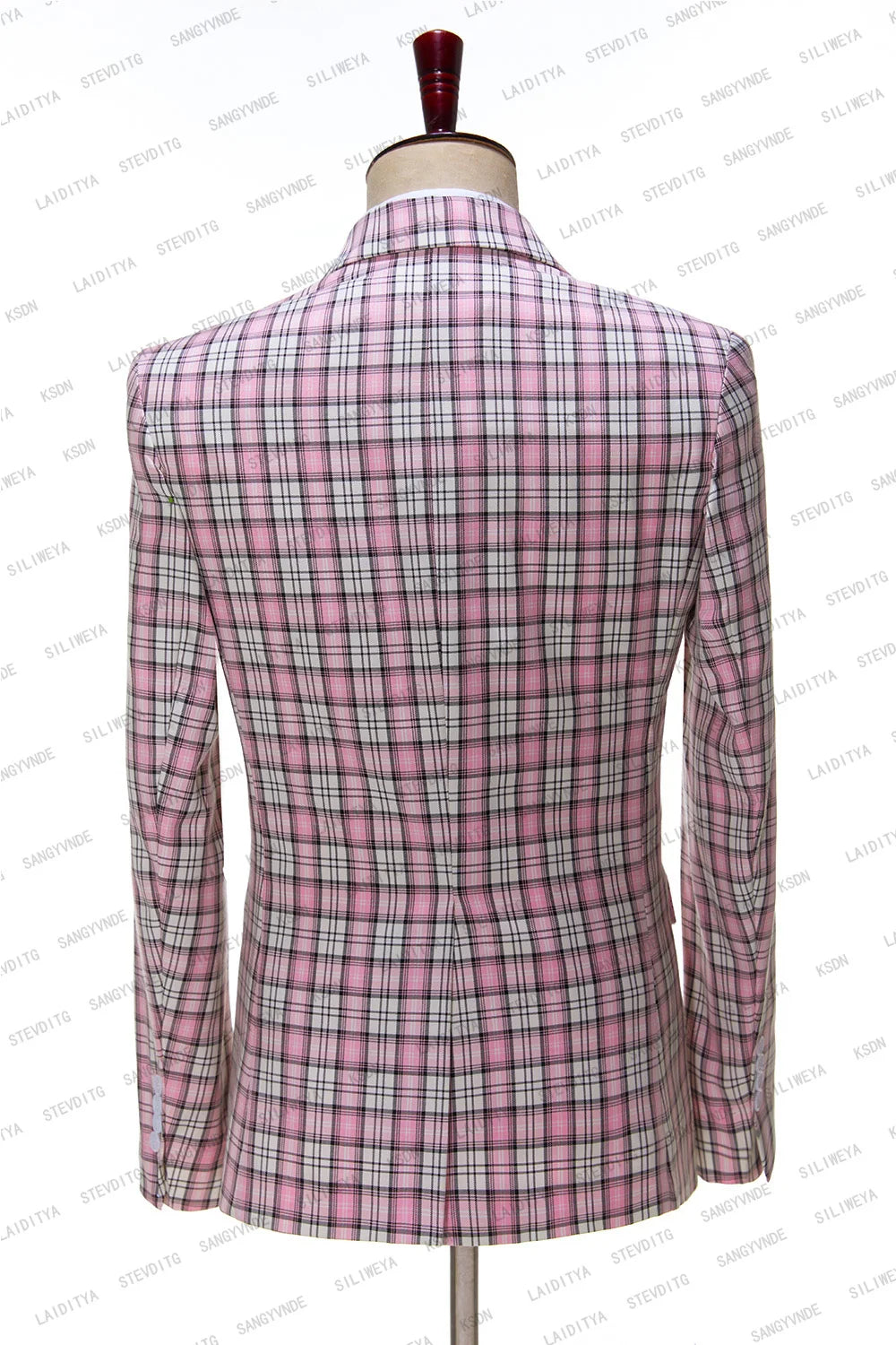 Custom Pink Men's Slim Fit Wedding Blazer Set