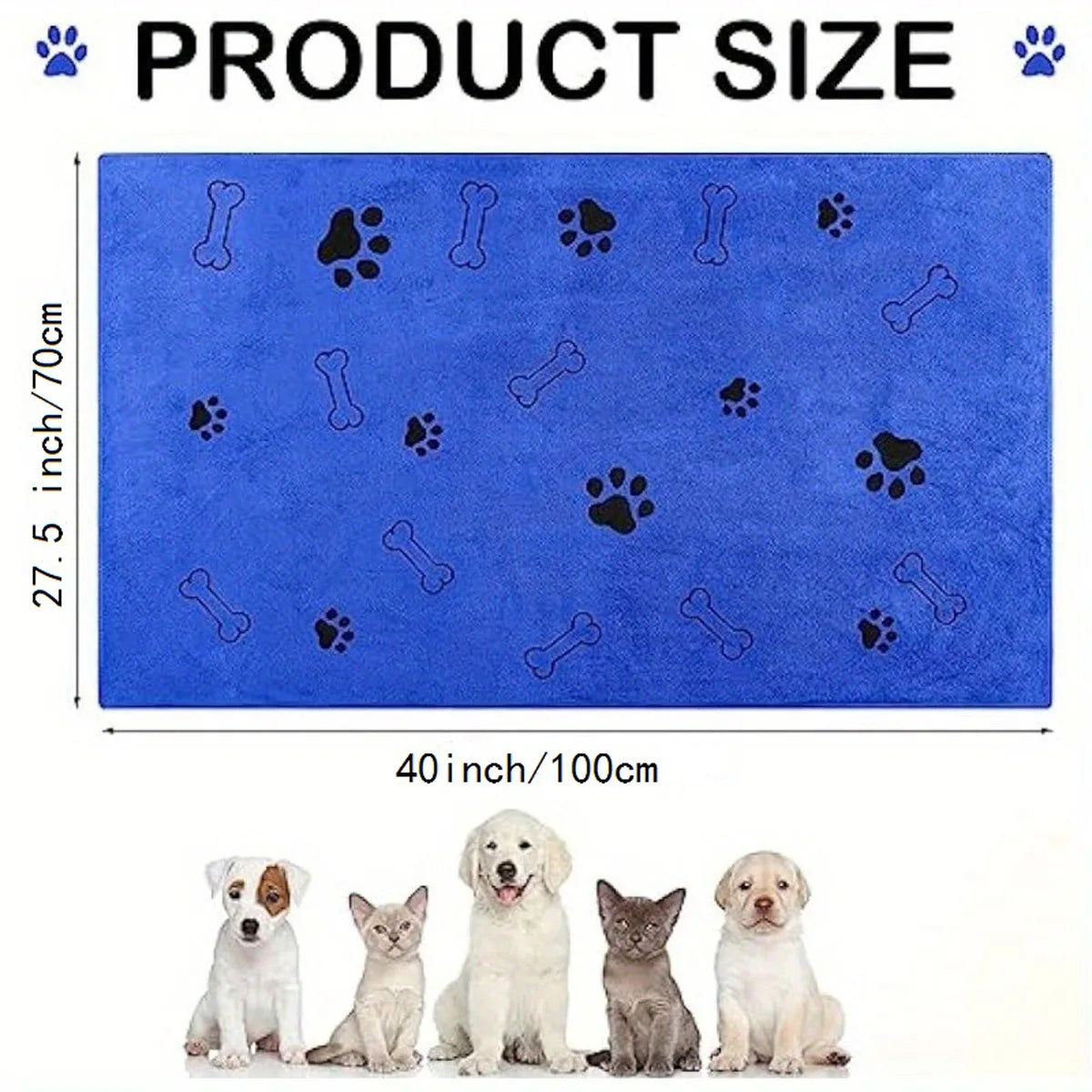 Quick Dry Pet Towel - Soft Absorbent Bath Robe