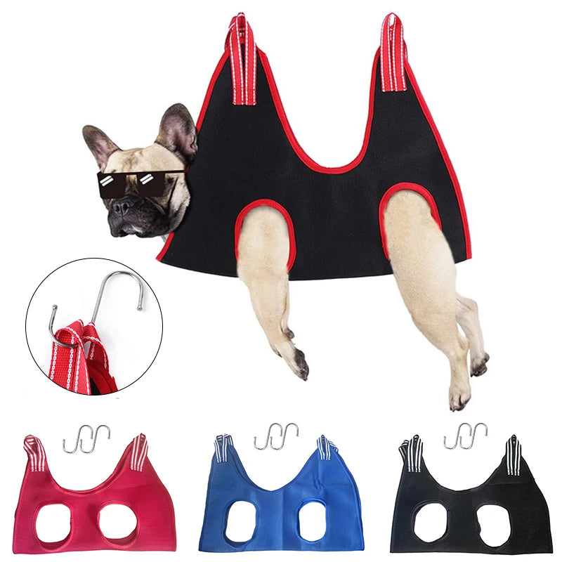 Dog Grooming Hammock Helper - Pet Bathing and Nail Trimming Bag