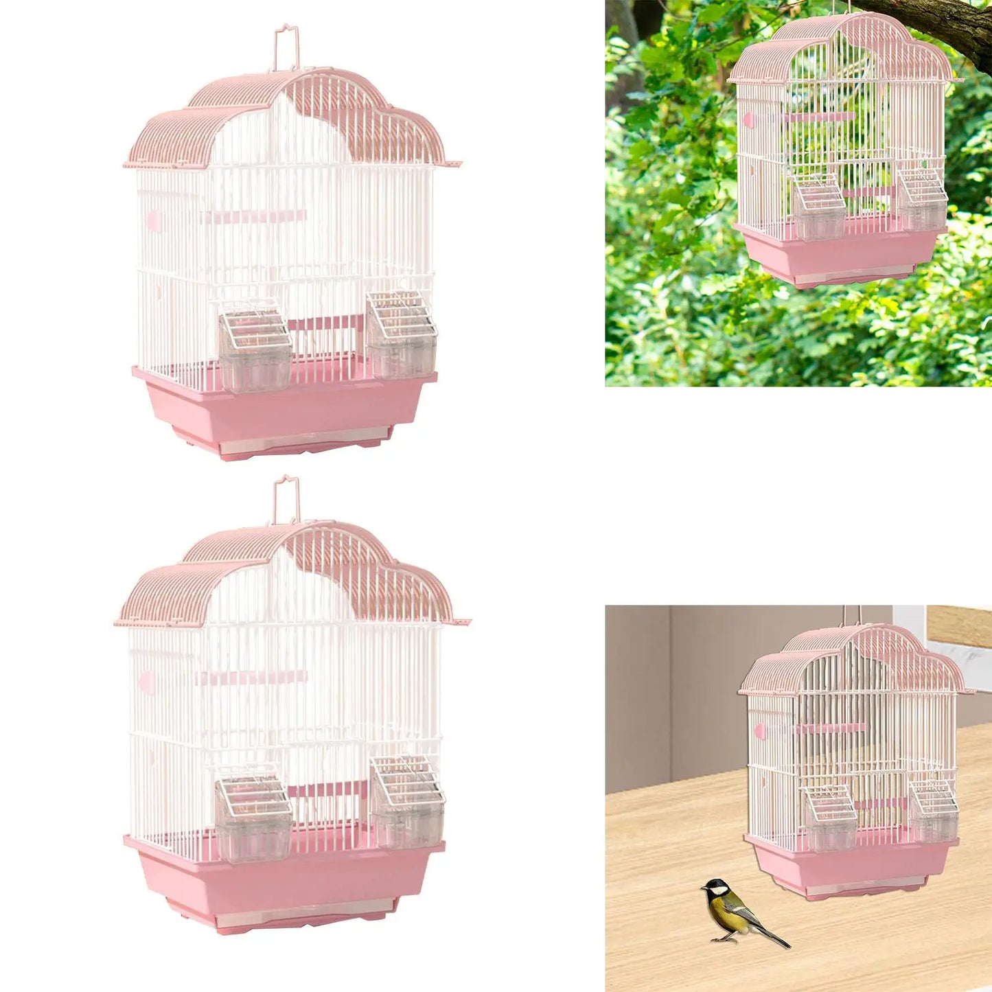 Large Metal Bird Cage for Parakeets & Small Birds