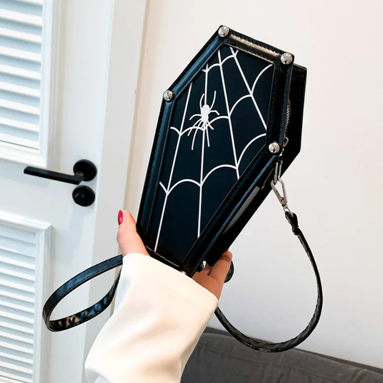 Gothic Coffin Crossbody Bag