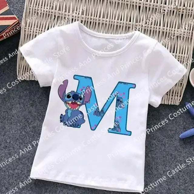 Stitch Letter ABCD Kid's T-Shirt