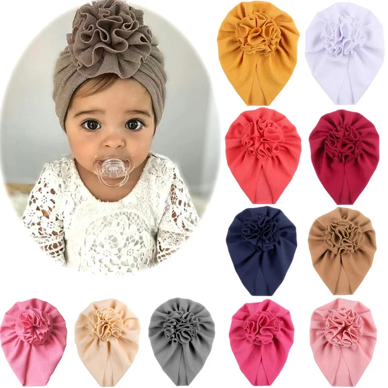 Baby Girl Bow Headbands Flower Turban Hat