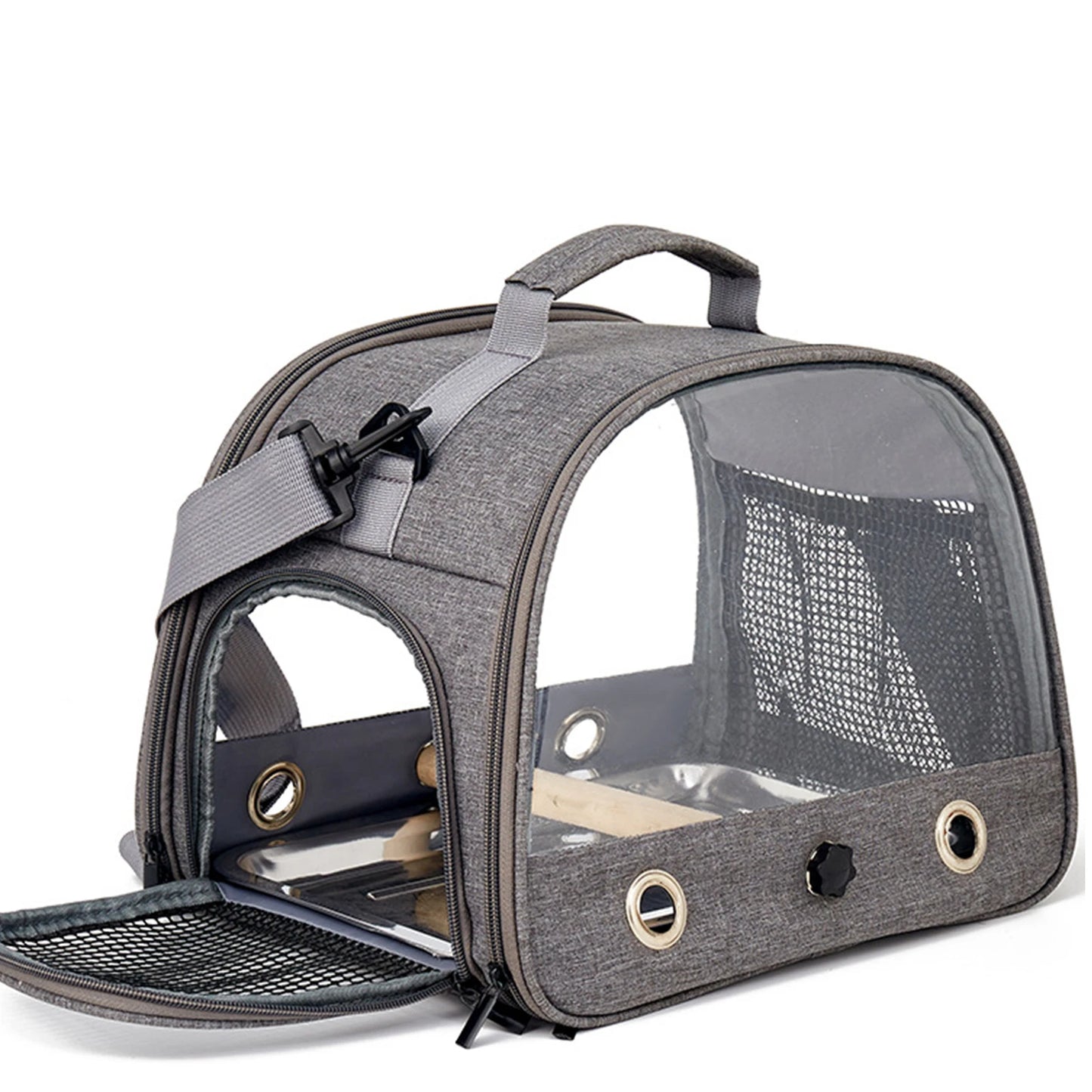 Portable Parrot Carrier Bag with Perch