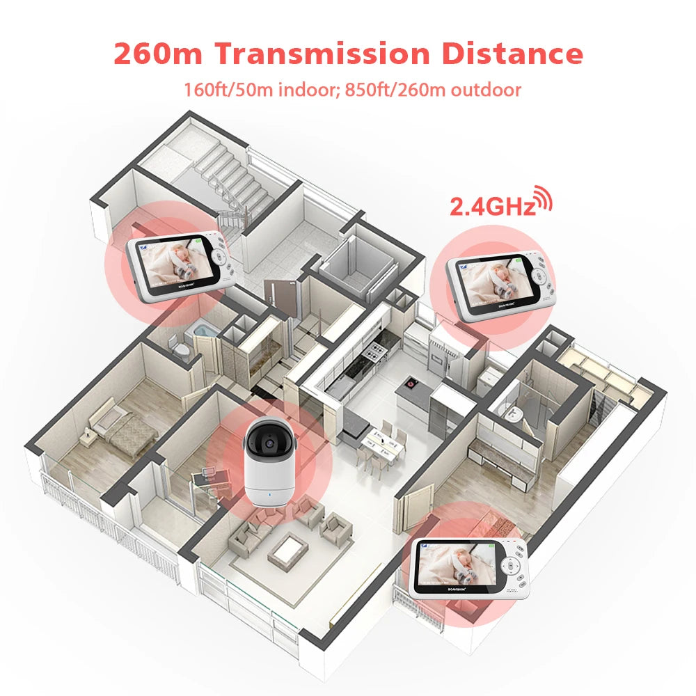 4.3'' Video Baby Monitor: Wireless, Night Vision